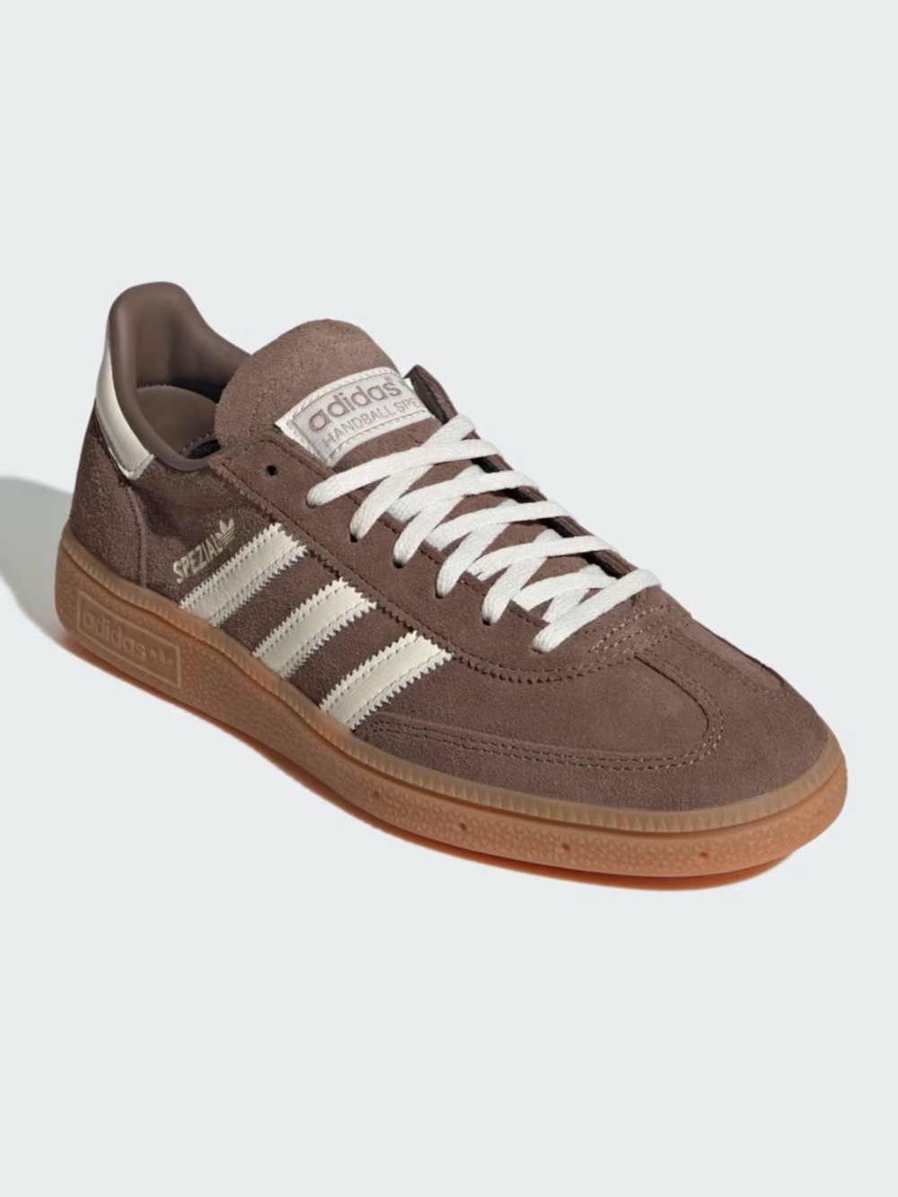 Adidas Handball Spezial Original Suede Sneakers - Gum Sole Brown & White - Picture 2 of 16